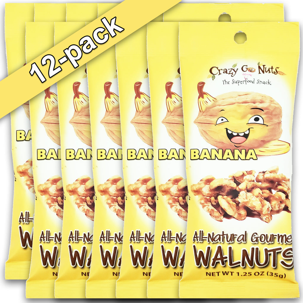 12 bags of banana coated walnut snacks