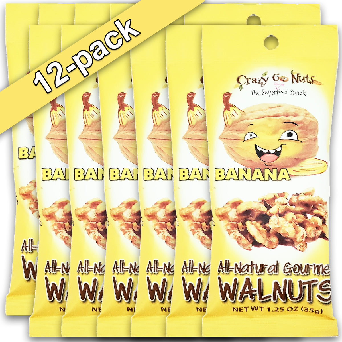 1.25 oz. Banana Walnut Snacks – Crazy Go Nuts Walnuts