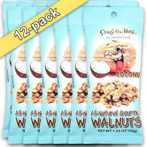 12 bags of coconut coated walnut snacks