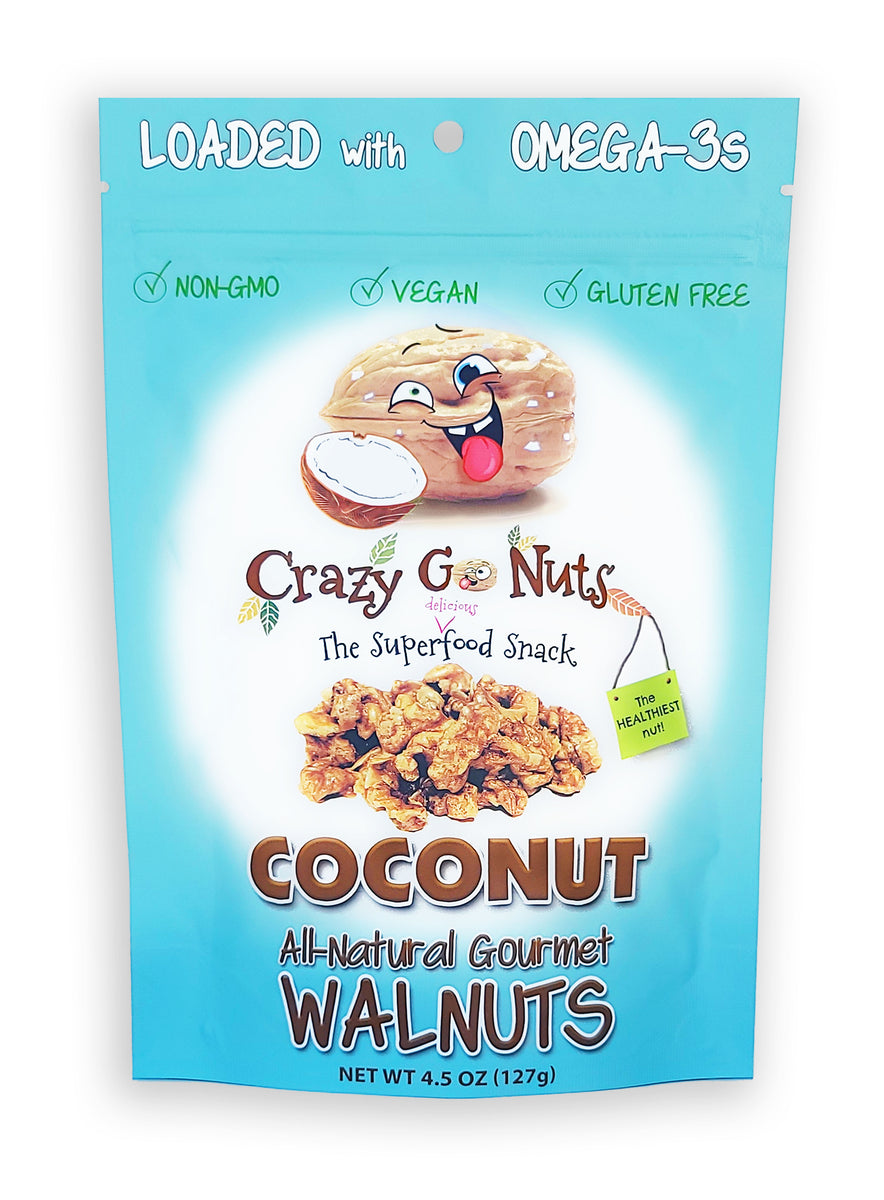 ココナッツ 4.5 oz. Coconut Walnut Snacks – Crazy Go Nuts Walnuts