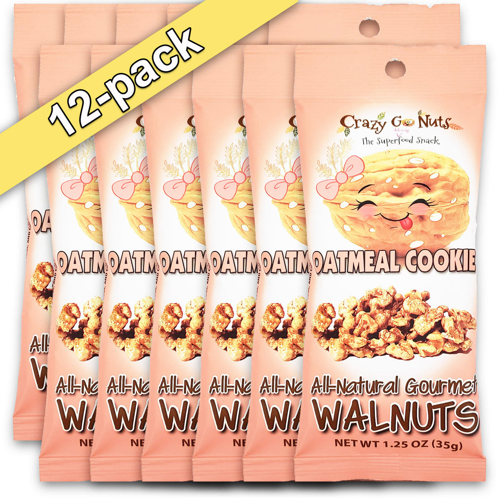 Oatmeal cookie coated walnut snacks