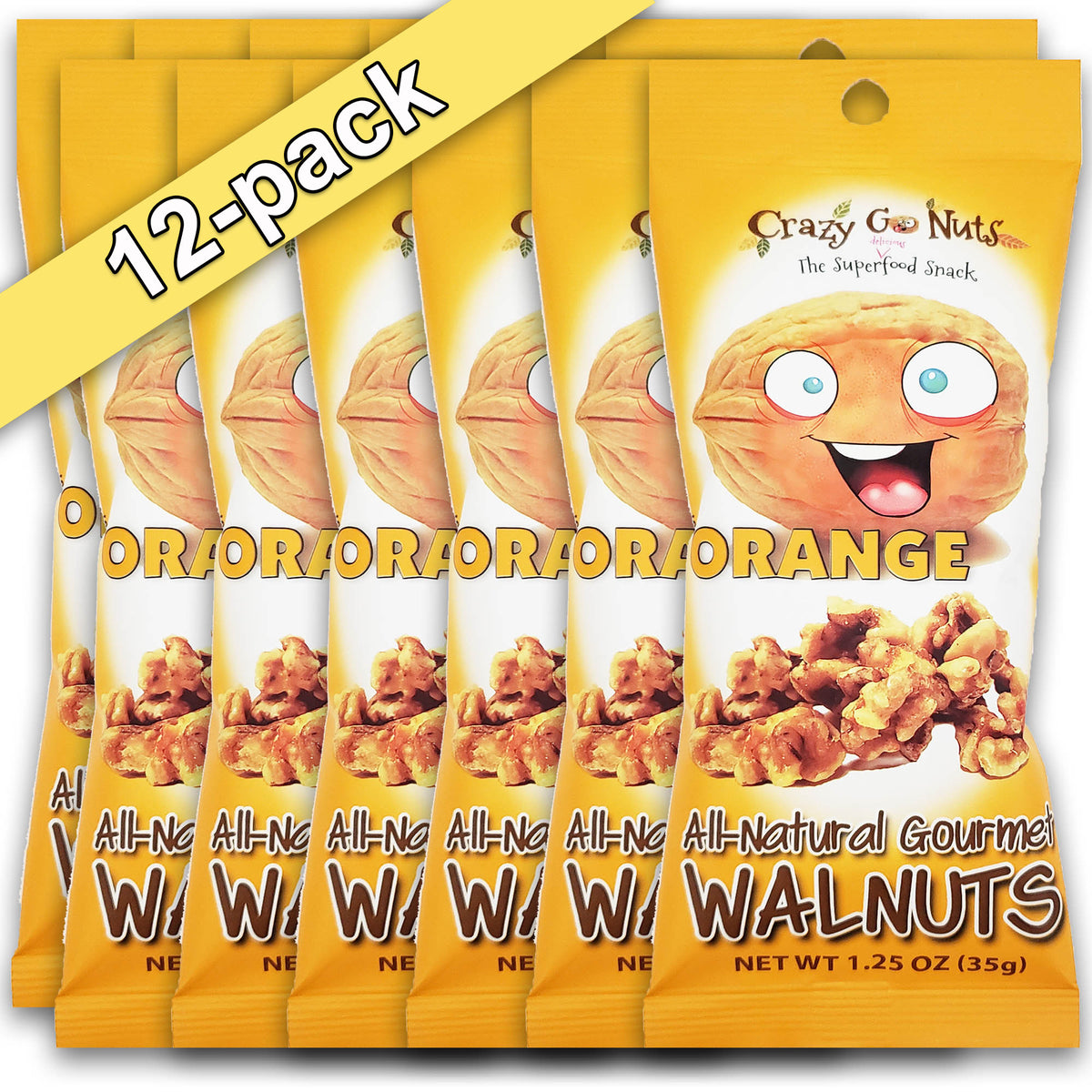 1.25 oz. Orange Walnut Snacks – Crazy Go Nuts Walnuts