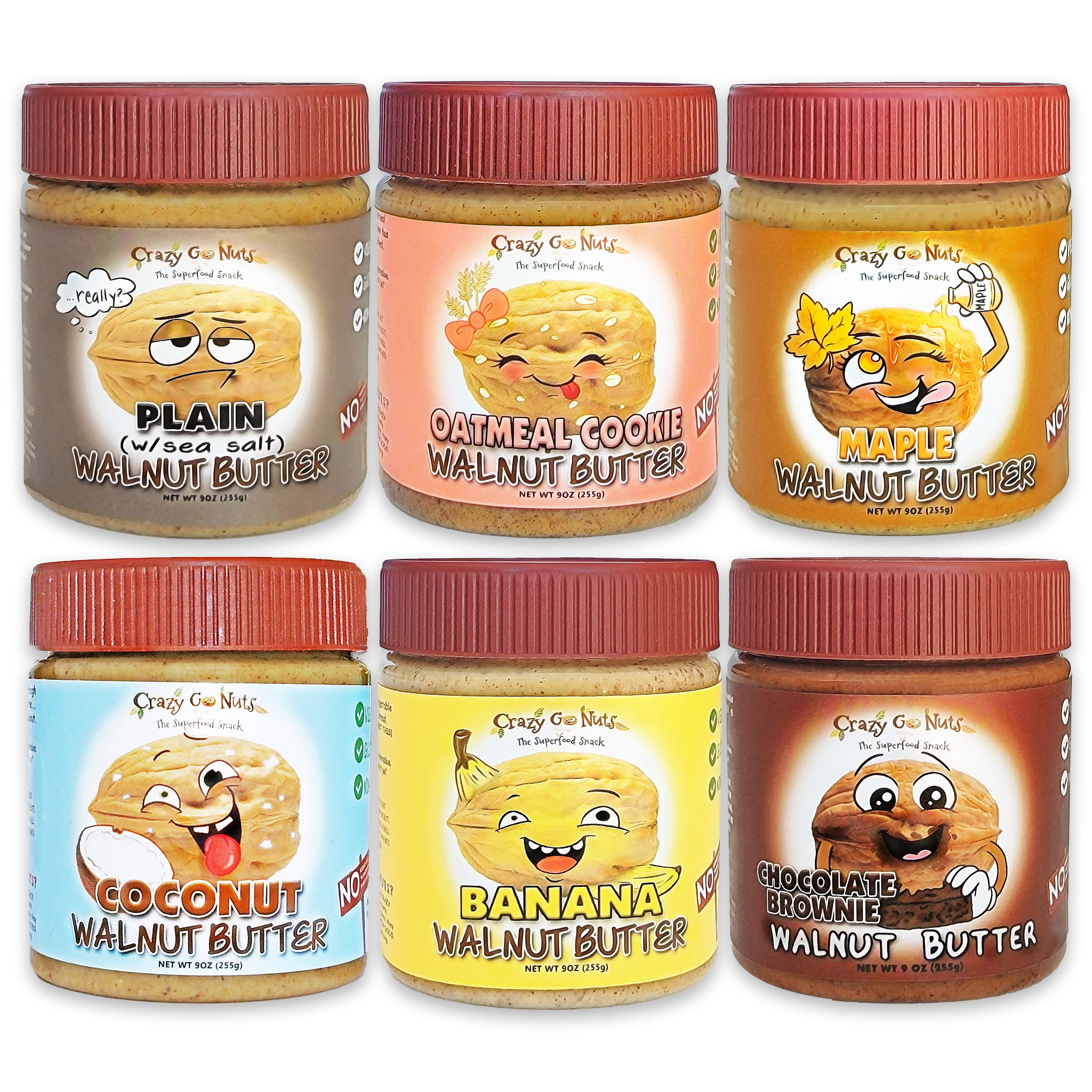9oz Walnut Butter Variety Pack