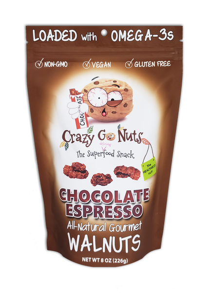 ココnuts♡ 8.0 oz. Chocolate Espresso Walnut Snacks – Crazy Go Nuts Walnuts