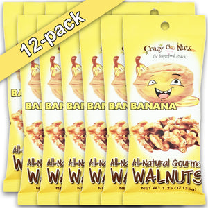 12 bags of banana coated walnut snacks