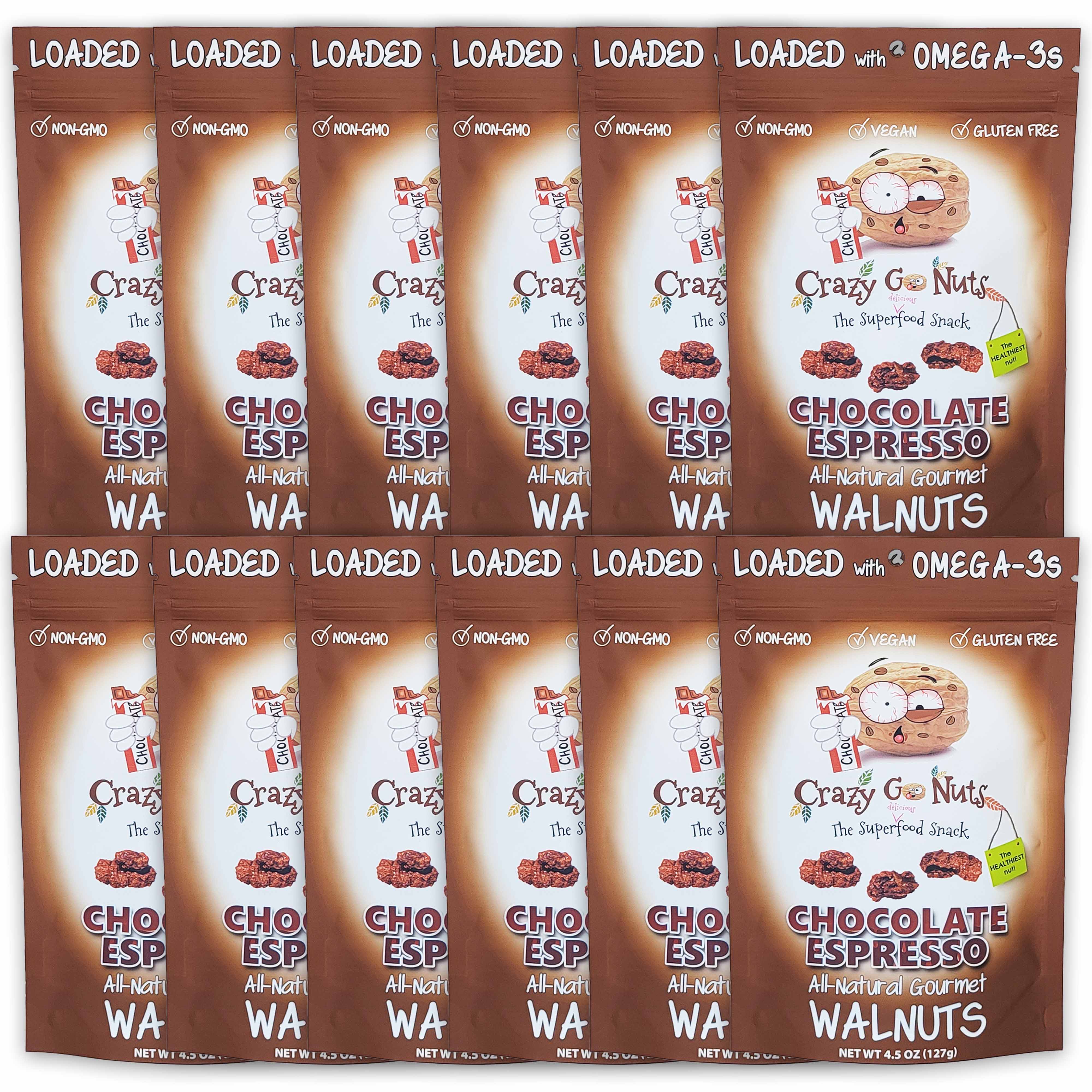 12 bags of chocolate espresso walnut snacks