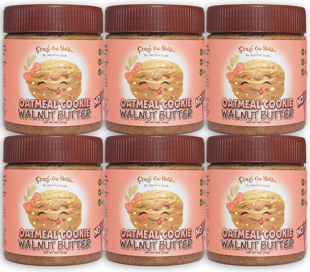 6 jars of oatmeal cookie walnut butter