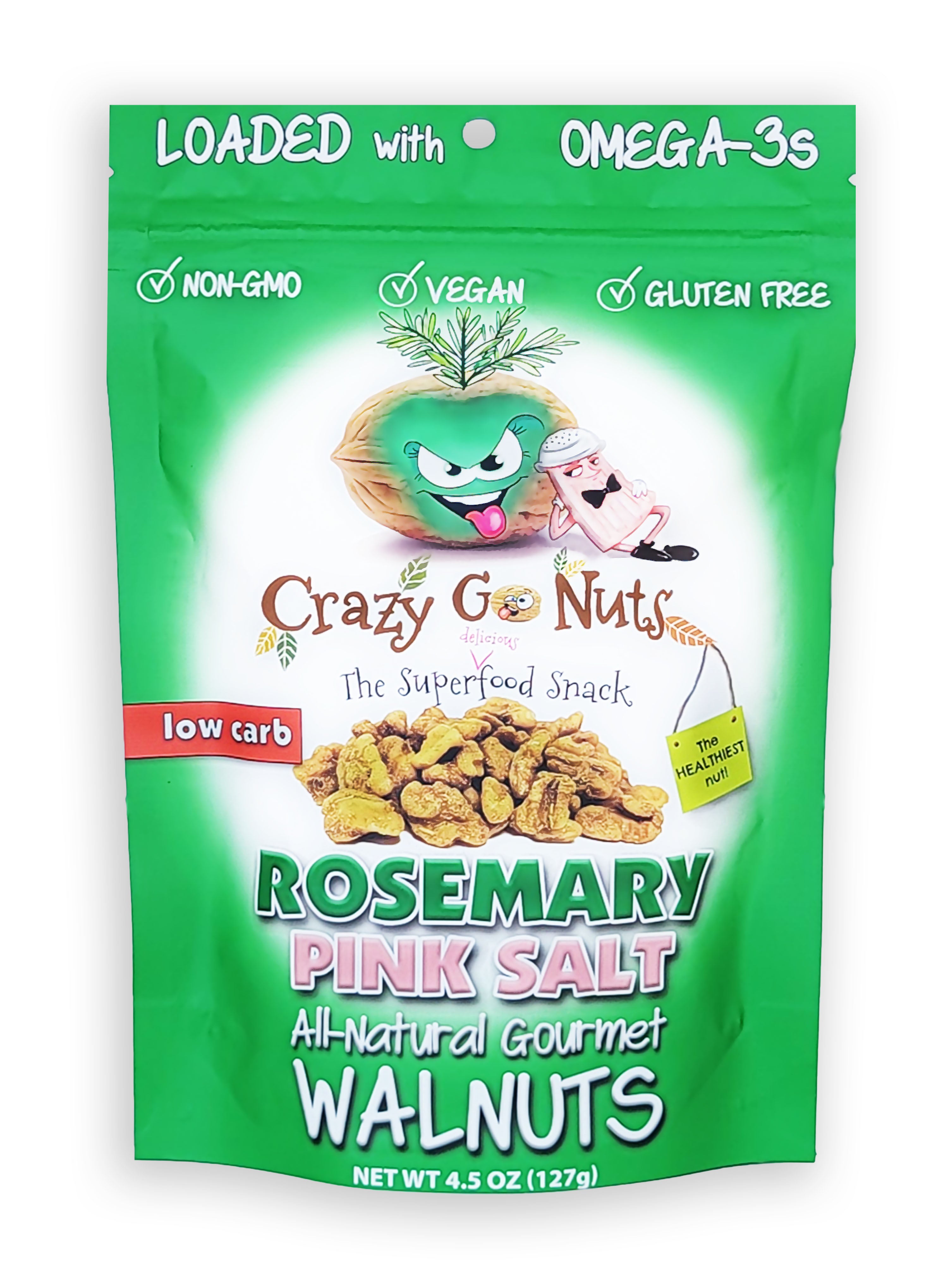 4.5 oz. Rosemary & Pink Salt Walnut Snacks