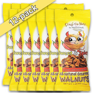 12 bags of sweet & spicy coated walnut snacks